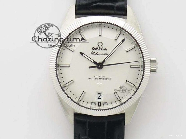 1230 QuickDry De Ville Chronograph RG OMF 1:1 Best Edition Blue Dial On Blue Leather Strap A 8107